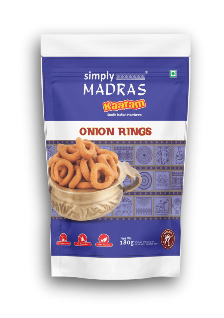 Kaaram Onion Rings Snacks Simply Madras